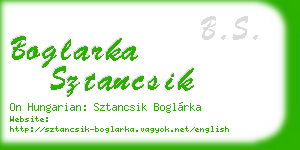 boglarka sztancsik business card